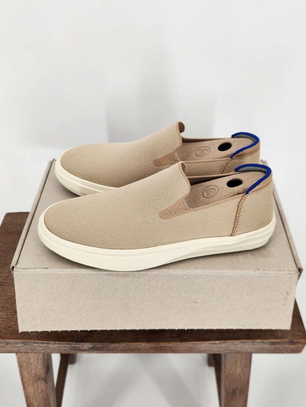 Rothys The Original Slip On Sneaker Size W 8.5 In Color Wheat New In Box